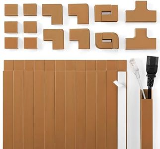 Wire Covers for Cords Kit-392.5in Wire Hiders for TV on Wall, Cord Cover Wall, Cord Hider Wall Mounted TV, TV Cable Hider Wall Kit for Wire Cover, Cord Concealer, 25 x L15.7 W 0.95H 0.55in, Brown