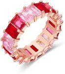 AFFY Eternity Rainbow Ring 18K Rose