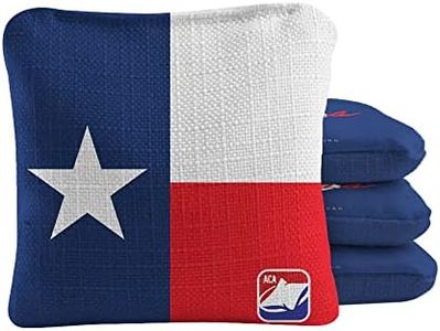 ACA Synergy Pro Professional Cornhole Bags Dual Sided Regulation 6x6 Set of 4 Texas