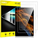 QUESPLE Samsung Galaxy Tab S8 Ultra Screen Protector [2 Pack], High Definition Tempered Glass Flim for Samsung Tab S8 Ultra (14.6-Inch, 2022 Model, SM-X900/SM-X906), Anti-Scratch/High Sensitivity