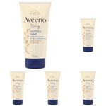 Aveeno Baby Soothing Relief Emollient Cream (5x 150ml), Unscented Baby Cream For Dry, Sensitive Skin, Gentle Skincare Enriched with Vitamin E and Oat Oil