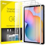 JETech Screen Protector for Samsung Galaxy Tab S6 Lite (10.4 Inch, 2024/2022/2020 Model) with Easy Installation Frame, 9H Tempered Glass Film, HD Clear, 2-Pack