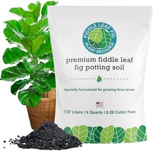 Fiddle Leaf Fig Plant Resource - Premium Fiddle Leaf Fig Potting Soil for Fast Growth - Houseplant & Indoor Plant Soil - Organic Potting Mix, Large Bag, No Fertilizer - Great Drainage