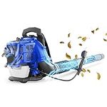 WILD BADGER POWER Leaf Blower Backpack, 43cc Gas Powered Strong Air Flow 650CFM 152MPH, Light Weight 17.4 lbs, Ideal for Leaf, Sand, Gravel, Snow, Yard and Driveway