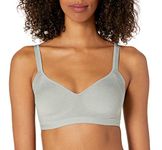 Warner's Women's Easy Does It No Bulge Wire-free Bra T-Shirt, Grey Heather, S