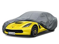 GUNHYI Premium Car Cover Custom Fit Chevy Corvette C4/C5/C7/C8 Coupe Convertible Targa, 16 Layers Heavy Duty Car Cover Waterproof All Weather with Zipper Door for Sun Rain Snow Dust Uv Protection