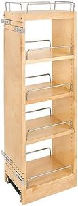 Rev-A-Shelf 8 in x 36 in H Wood Pull Out Wall Organizer w/Soft Close, Standard