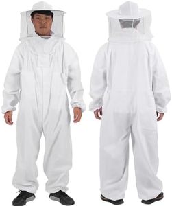 Mokernali Combinaison Apicole pour Hommes Femmes, Costume D'apiculture Costume D'apiculteur, Tenue d'abeille Multi-Taille, Veste d'abeille pour Jardin Et Apiculteur(L)