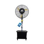 HAVAI 26″ BLDC Mist Fan with Adjustable Height Rod | 41 L Tank | 4-Speed Control | High-Coverage Cooling for Indoor & Outdoor | Yellow & Black | 2 Year Warranty & Free Installation