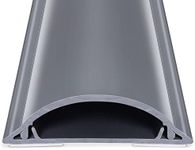 Cord Cover Floor 6.6ft(2xL3.3Ft), Large Capacity Floor Cable Cover, Hard PVC Cord Hider Floor, Floor Wire Cover for Cable Management Floor, Cable Floor Cover Gray, Cord Cavity - 1.8" W x 0.6" H