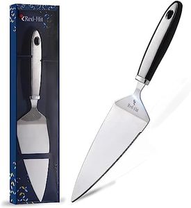 Red-Hit Cake Cutter and Pie Server, Stainless Steel Angled Spatula with Serrated Blade, Professional Wide Cake Cutter Slicer for Baking, Perfect for Cakes, Desserts and Brownies