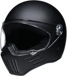 Woljay Vintage Full Face Motorcycle Helmet Helmets Jet Moto Cruiser Scooter Unisex Adult DOT Approved (Matte Black,Large)