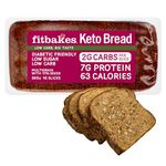 Fit Bakes Keto Bread : 2g Carbs, 7g Protein, Low Carb Bread Loaf (16 slices) Multi Seeded, Diabetic Food, Keto Snacks, Protein Snacks Low Calorie Diet, 63 Calories, Fitbakes