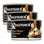 Oriental Bundle Containing Kingfisher Sliced Chestnuts in Water 225g (3 Pack)