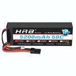 HRB 2S 5200mAh Lipo Battery TR 50C Hardcase 7.4V RC Lipo Battery Compatible with RC Helicopter Airplane Car Boat Truck