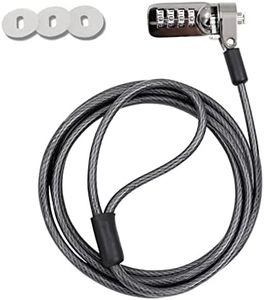 Laptop Cable Lock, 4 Digital Combination Lock, Security Computer Cable Lock for PC, Compatibles Notebooks and Other Devices