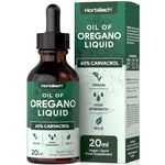 Oregano Oil Drops | High Strength Wild Oregano Liquid | 60% Carvacrol | 20ml Vegan Friendly Oil | Dietary Supplement | by Horbaach