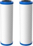 Pentair Pentek EP-10 Carbon Water Filter, 10-Inch, Under Sink Carbon Block Replacement Cartridge with Bonded Powdered Activated Carbon (PAC) Filter, 10" x 2.5", 5 Micron, (Pack of 2)