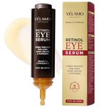 Retinol Eye Serum Anti Aging: Under Eye Cream for Dark Circles Puffiness Bags - Help Reduce Appearance of Wrinkles Fine Lines - with Caffeine Peptides Hyaluronic Acid Ceramides 15mL