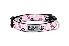 RC Pets 1 Inch Adjustable Dog Clip Collar, Medium, Pitter Patter Pink