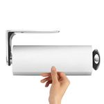 simplehuman KT1024 Long Quick Load Wall Mounted Kitchen Roll Holder, Suitable for Under Cupboard or Cabinet, Easy Tear, Easy to Install (Fits Kitchen Rolls Measuring 27-28cm), Brushed Stainless Steel