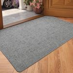 COLOR&GEOMETRY Door Mats Indoor 44x75 cm, Front Door Mat Inside Rugs for Entryway Non Slip washable Absorbent Low-Profile Doormats Inside Entry Mat Entry Rug Indoor Door Mat, Grey