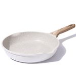 KOLEX Nonstick Frying Pan Skillet, 11-Inch Non Stick Granite Egg Pan Omelet Pans, Healthy Stone Cookware Chef's Pan, Dishwasher Safe, PFOA Free, Induction Compatible (White Granite, 11-Inch)