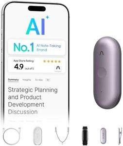 AI Voice Recorder, PLAUD NotePin Voice Recorder, App Control, AI Notetaker, AI Transcribe & Summarize Support 112 Languages, 64GB Memory, Audio Recorder for Lectures, Meetings, Purple