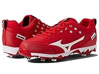 Mizuno Men's 320630.1000.16.1150 9-Spike Metal Baseball Cleat 11 1/2, Red-White, 11.5