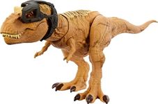 Mattel Jurassic World Hunt 'n Chomp Dinosaur Toy with Sound & Motion, Tyrannosaurus T Rex Action Figure with Tracking Gear