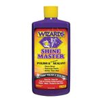 Wizards Shine Master Polish and Sealant - Cleans, Polishes and Seals Paint in One - Non-Carnauba Wax-Based Boat Water Spot Remover - Wax Replacement for Boat and Car Detailing Supplies - 16 oz