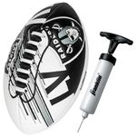 Franklin Sports NFL Las Vegas Raiders Football - Youth Mini Football - 8.5" Football- SPACELACE Easy Grip Texture- Perfect for Kids !