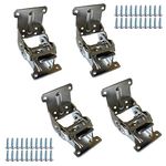 Folding Brackets 4 Pcs 0-90-180 Degree Support Bracket-Self-Locking Hinge with Screws,Lock Extension Support for Folding Legs Folding Workbench Laundry Room Garage Boat Table Bed Leg