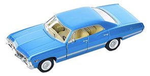 KiNSMART - 1/43 Scale Model Compatible with Chevrolet Impala 1967 (Blue)