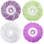 4 Pack Replacement Mop Head Clean Twist Disc Mop, Replacement Mop Heads Refill, 360° Spin Magic Mop Head Replacement Microfibers Mop Head Refill for Standard Rotating Universal Spin Mop System