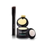 THICK FIBER Root Touch Up Concealer - Hairline Powder for Thinning Hair, Water & Sweat Resistant Hair Loss Cover Up Set with Brush (Light Blonde)