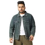 Urbano Plus Men's Blue Regular Fit Washed Full Sleeve Denim Jacket (plusjaktp-denimvint-mblue-5xl)