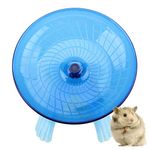 POPETPOP Hamster Flying Saucer Exercise Wheel, Blue - Durable Premium ABS Plastic Running Wheel for Chinchilla,Gerbils, Squirrels Mice