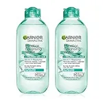 Garnier Micellar Water with Hyaluronic Acid, Facial Cleanser & Makeup Remover, 13.5 Fl Oz (400mL), 2 Count (Packaging May Vary)