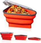 The Perfect Reusable Pizza Storage Container with 5 Microwavable Serving Trays - Adjustable Pizza Slice Container to Organize & Save Space - BPA Free, Microwave, & Dishwasher Safe