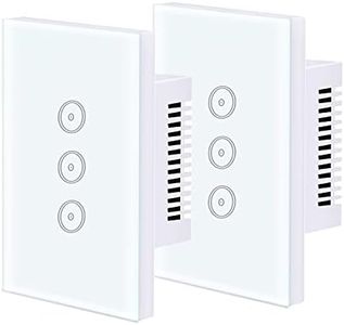 XENON WiFi Smart Light Switch, 3 Keys Smart Wall Switches, Waterproof Touch Smart Switch, Support Voice/Timer/APP Control, Compatible with Alexa Google Home, SAA Certified (2 Pack, White)…