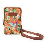 HAMELIN Crossbody Mobile Sling Bag for Women-Coral Flutter | Stylish Women's Sling Bag | Vegan Leather Ladies Purse for Mobile Phone with Detachable Keychain & Adjustable Strap | Mobile Pouch