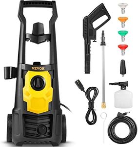 VEVOR Electric Power Washer, 2000 PSI, Max 1.65 GPM Pressure Washer w/ 30 ft Hose & Reel, 5 Quick Connect Nozzles, Foam Cannon, Portable to Clean Patios, Cars, Fences, Driveways, ETL Listed