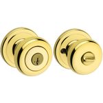 Kwikset Juno Entry Knob Featuring SmartKey in Polished Brass