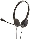 Klip Xtreme Stereo Headset Wired with Microphone- On-ear with Adjustable Headband, in-Line Command Capsule, Adjustable Microphone Boom- 70in Cord- Single Connector 3.5mm