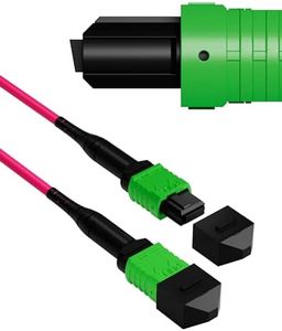 VANDESAIL 2M MPO to MPO APC Fiber Cable, UP to 800Gbps OM4 MTP, 16 Strands Type B Fiber Cable, Female Multimode LSZH for FTTx - 2M(6.5FT)