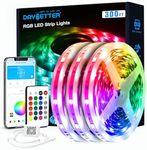 DAYBETTER LED Strip Lights 300 ft, Smart Light with App Remote Control, RGB LED Lights for Bedroom, Music Sync Color Changing for Room Home Decor Party Festival Halloween, Christmas (3 Rolls)