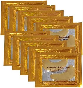 24K Gold Powder Gel Collagen Eye Masks Sheet Patch, Anti Aging, for Bags,Dark Circles and Puffiness,Anti Wrinkle,Moisturising,Hydrating,Uplifting Whitening,for Blackheads (20Pairs)