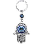 MyfavoriteK Hamsa Hand Keychain Turkish Evil Eye Key Chain Good Luck Charms Hamsa Ornament for Car Protection Amulet, Big Eye Hamsa, Medium