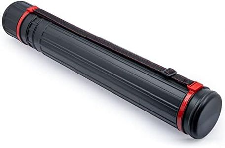 Drawing Tube Blueprint Case, Expand from 17.7" to 28.2”, Poster Tubes with Shoulder Strap Telescoping Art Tube Plastic Black Storage Tube, Waterproof and Light Resistant